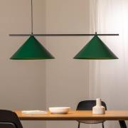 Kapitale hanglamp, groen, 2-lamps, Ø 46 cm, GX53
