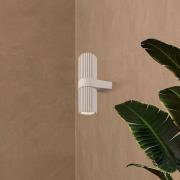 Wandlamp DYNAMICS, wit, hoogte 23 cm, metaal, up/down