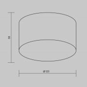 LED buiten plafondlamp Zon, wit, Ø 12 cm, 3.000 K, metaal