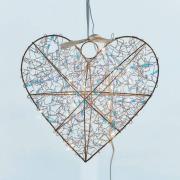 LED-interieurdecoratie Lily Heart, goud, 30 x 30 cm, batterij