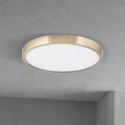 LED plafondlamp Disc, antiek messingkleurig, Ø 24 cm, CCT