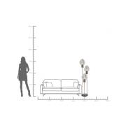 KARE vloerlamp Supernova, rookgrijs, glas, 160 cm, E27