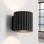 wandlamp RIBLA, zwart, Ø 10 cm, metaal, G9