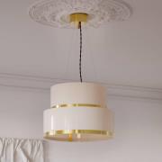 By Rydens hanglamp Marcel, messing/wit, Ø 50 cm