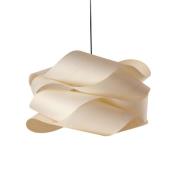 LZF hanglamp Link, ivoorkleurig/nikkelkleurig Ø 46 cm hout