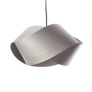 LZF hanglamp Nut, grijs/nikkelkleurig, lengte 42 cm, hout