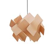 LZF hanglamp Escape, beuken/nikkelkleurig, Ø 30 cm, hout