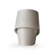 LZF tafellamp Tiny, grijs, hoogte 22 cm, houtfineer