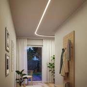 Paulmann LED-lichtbalk Linion, chroom, 90° bocht, 3.000 K