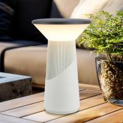 LED tafellamp Pilia antraciet/lichtgrijs Hoogte 24 cm IP44