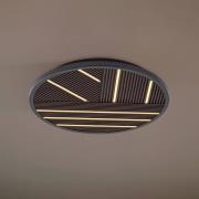 Lucande LED plafondlamp Orven, hout, Ø 50 cm, dimbaar