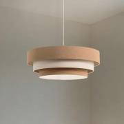 Triniti hanglamp, beige/crème, Ø 60 cm, textiel