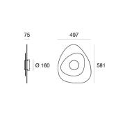 LED wandlamp Joint_W, ovaal, 58 cm, wit, metaal