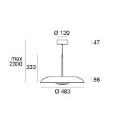 LED hanglamp Basin_P, wit, metaal, Ø 49 cm, IP40