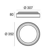 LED wandlamp Iside, wit, metaal, Ø 35 cm, IP40