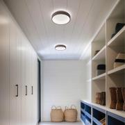 LED wandlamp Iside, bruin, metaal, Ø 35 cm, IP40