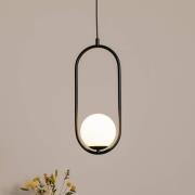 Hanglamp Dione, 1-lamp, zwart/wit