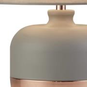 Tafellamp Tamsin, grijs, metaal/textiel, hoogte 27 cm, E14