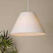 Hanglamp Lyta, wit, Ø 38 cm, textiel, E27, kegelvorm