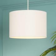 Hanglamp Rayna, Ø 30 cm, wit, linnen, E27