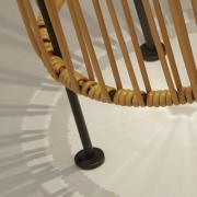 Solar LED vloerlamp Livay, oker, rotan, 68 cm, IP44