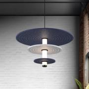 LED hanglamp Azul, hoogte 31 cm, blauw/grijs/zwart, vilt