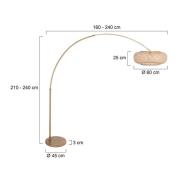 Booglamp Sparkled Light, bronskleurig, bamboe, E27