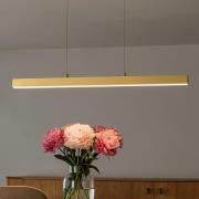 LED hanglamp Vayana, lengte 190 cm, zandkleurig, metaal, CCT