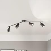LED plafondspot Vano, zwart, 4-lamps