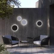 LED wandlamp Aria M, zand, aluminium, Ø 18 cm