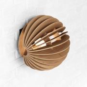 Wandlamp Clay, Ø 23 cm, berkenmultiplex, vlak, E27