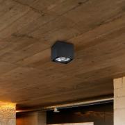 Tecto plafondlamp, downlight, 1-lamp, aluminium, zwart