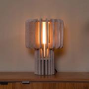 Tafellamp Rollo, taupe, hoogte 35 cm, vilt/glas/metaal