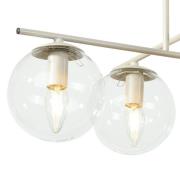 Plafondlamp Zoe, beige, lengte 51 cm, glas, 4-lamps, E14