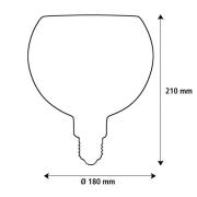 SEGULA LED Floating Filo zand G180 E27 5W 2.200 K dimbaar