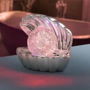 LED tafellamp Shelly, chroomkleurig, kunststof, 18 cm, RGB