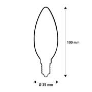 Segula LED Fire Flame Line E14 0,2W kaars rook 1800K decoratie