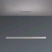 Bopp LED hanglamp Nano 2.0, lengte 140 cm, aluminiumkleurig