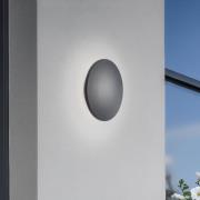 LED wandlamp Aria M, zwart, aluminium, Ø 18 cm