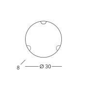 Kolarz wandlamp Nonna, Ø 30 cm, bloem goudkleurig, glas