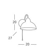 Kolarz wandlamp Nonna Ø 20 cm Bloem goudkleurig Rand golvend