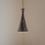 Hanglamp Tom, zwartbruin, metaal, Ø 19 cm, E27