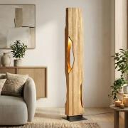 Lucande vloerlamp Tarry, hout, hoogte 137 cm, 4 x E27