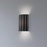 Wandlamp Aria, zwart, microvezel, E27