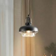 Hanglamp AV-5064-1BSY, kap van metaal en glas