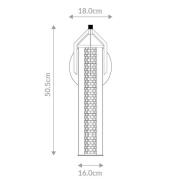 LED wandlamp ESPADA, goud geborsteld, Ø 16 cm, metaal IP44