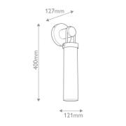 Wandlamp WYNWOOD, brons, hoogte 40 cm, metaal/opaalglas E27