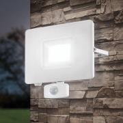 LED buitenspot Faedo 3 met sensor, wit, 50W