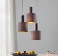 Hanglamp Concessa 3-lamps cappuccino/goud