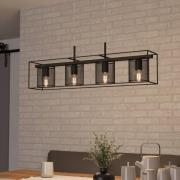 Hanglamp Catterick, zwart, vier kooikappen